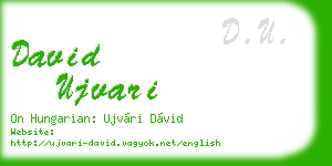 david ujvari business card