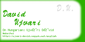 david ujvari business card